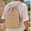 Hemp canvas drawstring backpack